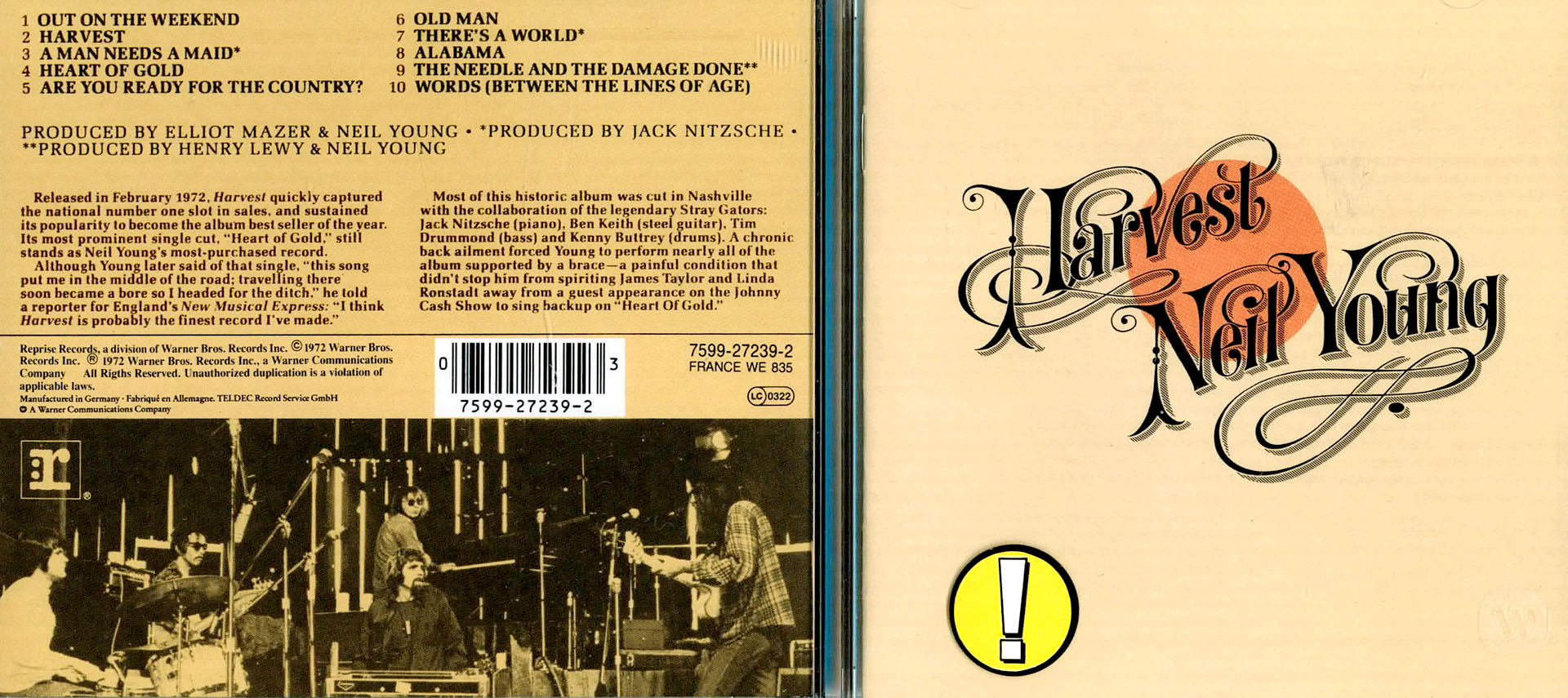 Neil Young Harvest: 50th Anniversary Edition ［3CD+2DVD］ CD 販売